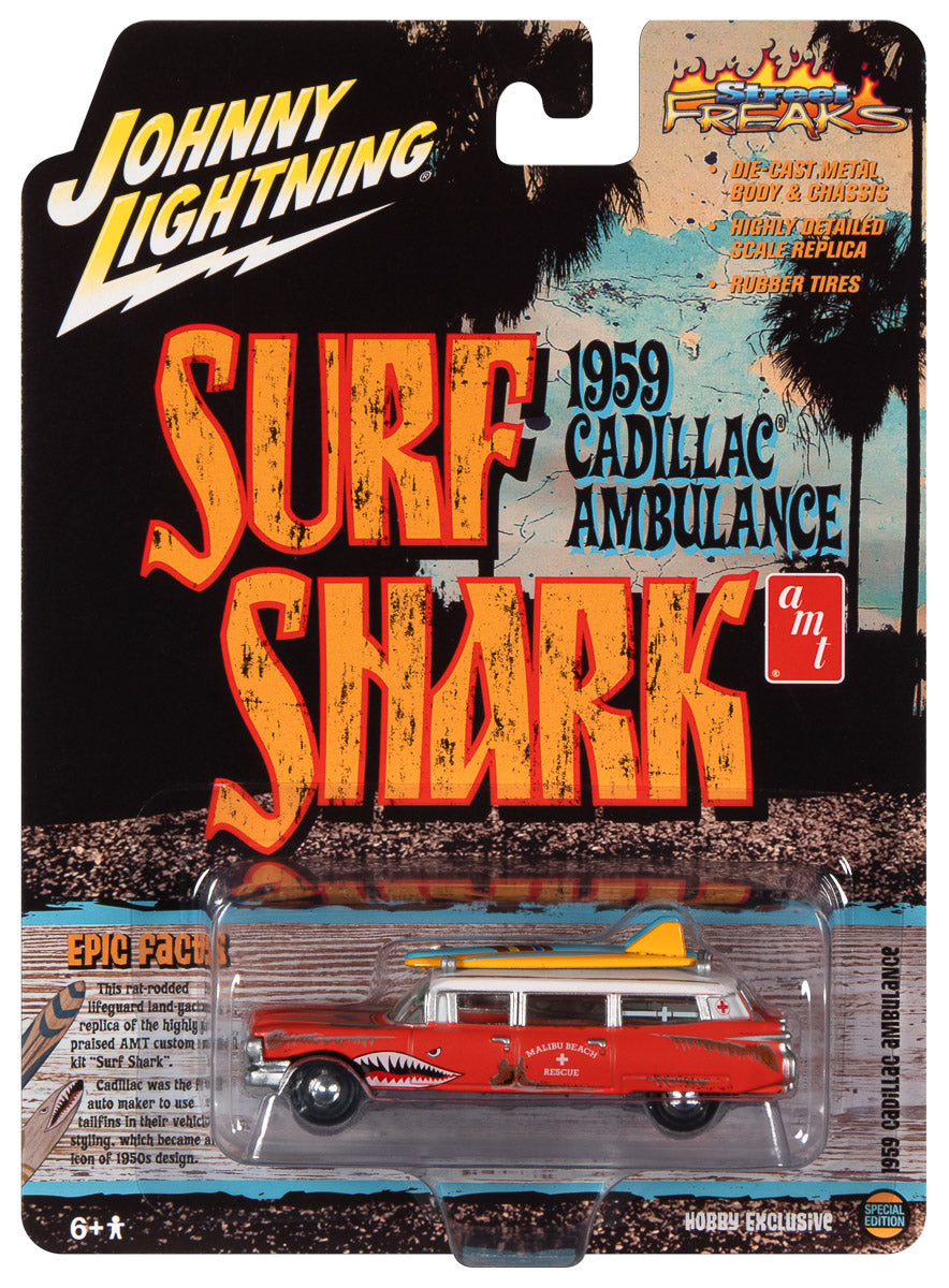 Johnny Lightning Street Freaks 1959 Cadillac Ambulance Surf Shark