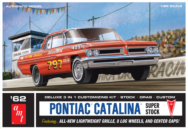 AMT 1962 Pontiac Catalina Super Stock 1:25 Scale Model Kit | Auto 