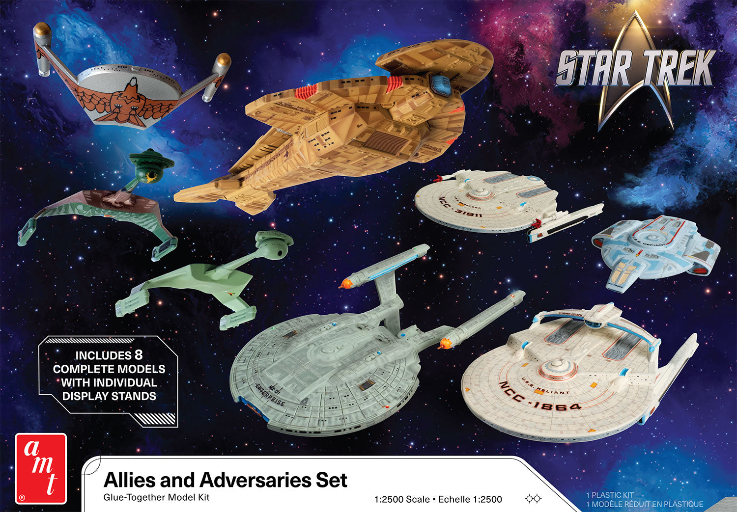 AMT Star Trek Adversaries & Allies Ship Set 1:2500 Scale Model Kit