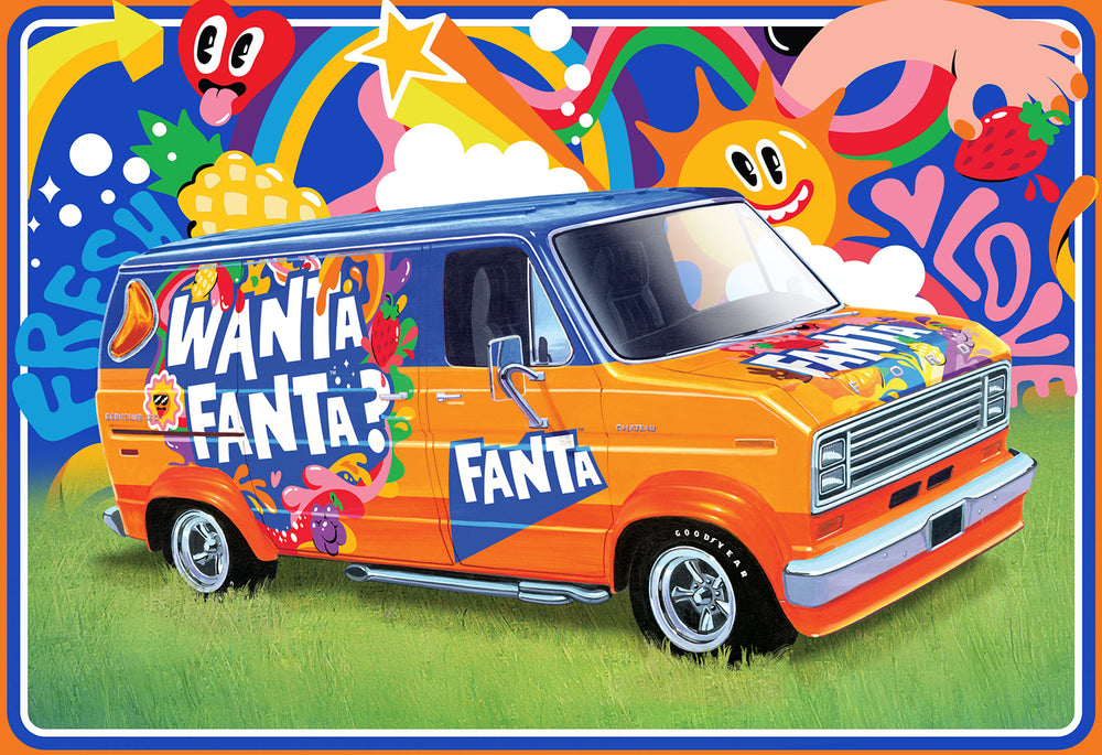 "PRE-ORDER" AMT 1977 Ford Custom Van Fanta 1:25 Scale Model Kit (DUE JANUARY 2025)