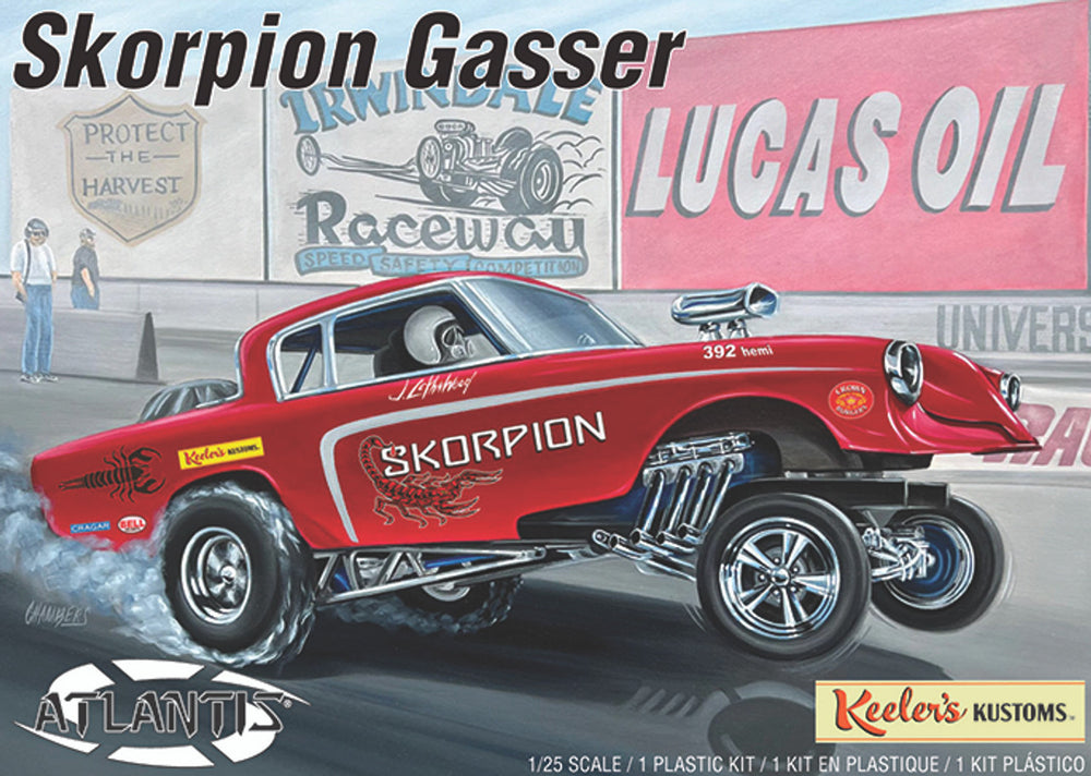 Atlantis Keelers Kustom's Skorpion Gasser 1:25 Scale Model Kit