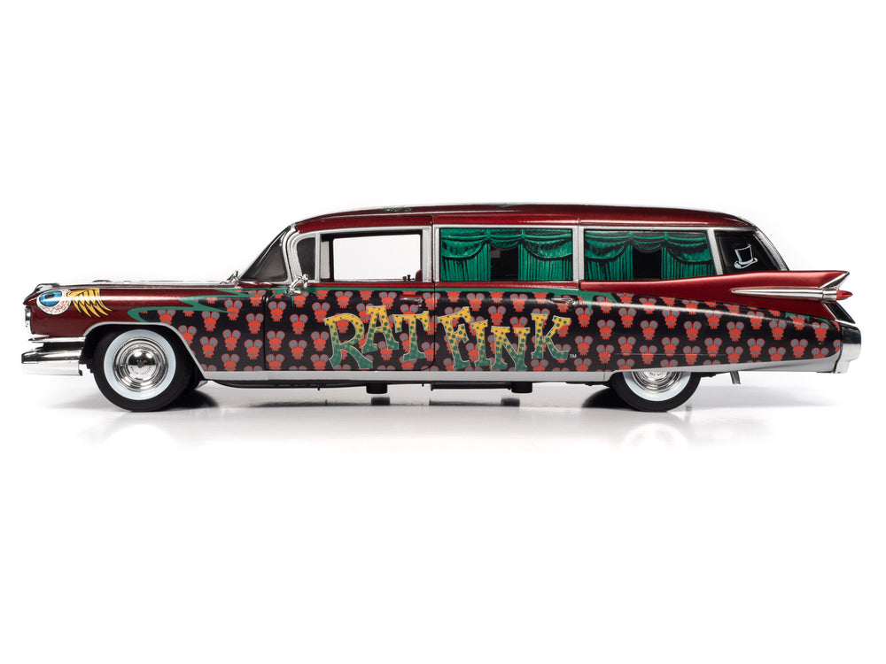 Auto World 1959 Cadillac Eldorado Hearse Rat Fink 1:18 Scale Diecast