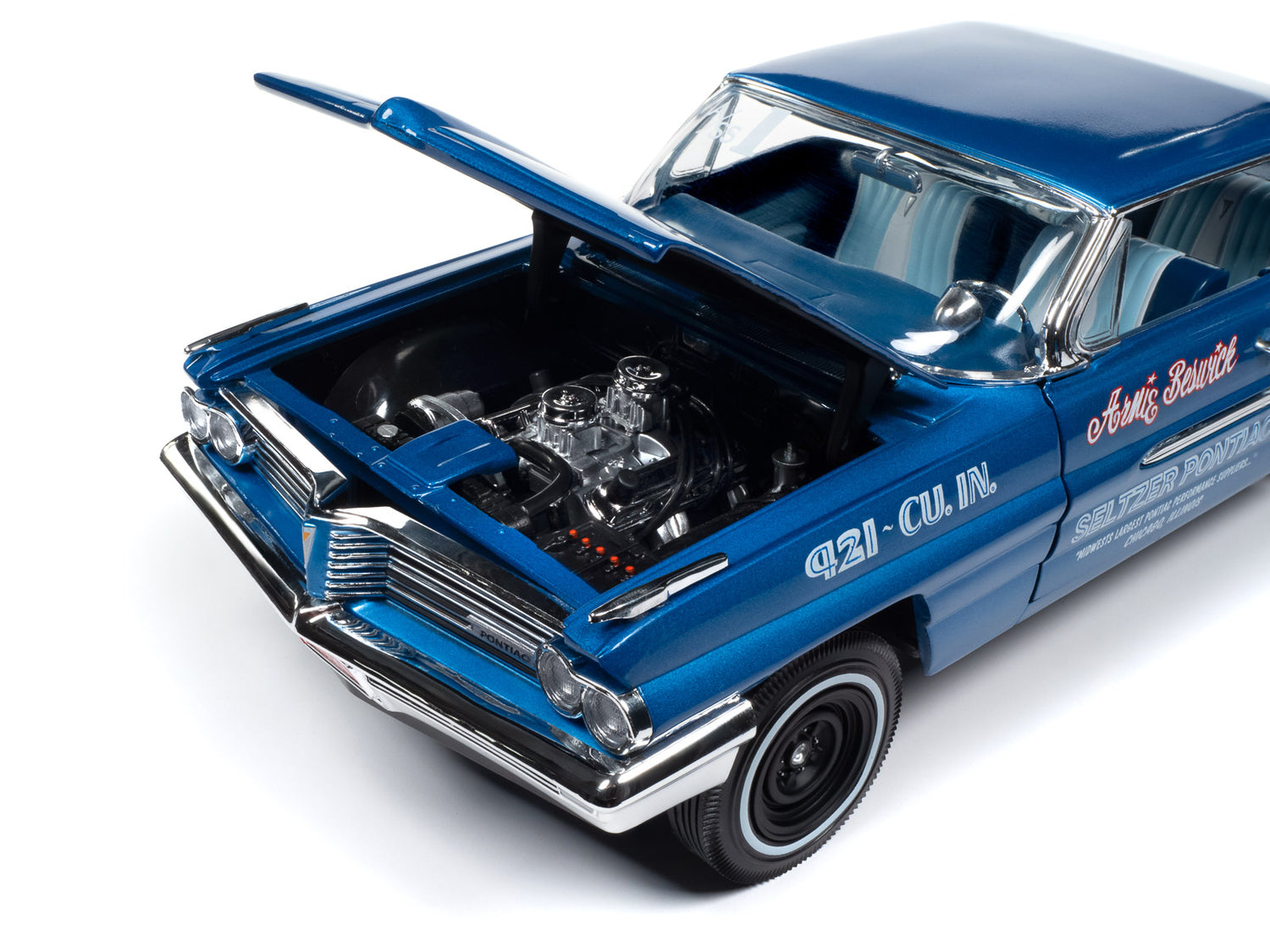 "PRE-ORDER" Auto World 1962 Pontiac Catalina Hardtop Legends of the Quarter Mile 1:18 Scale Diecast (DUE JANAURY 2025)