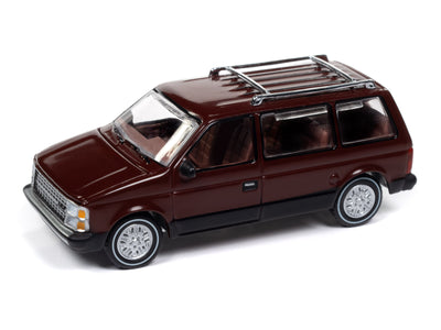 "PRE-ORDER" Auto World 1985 Dodge Caravan (Crimson Red w/Black Lower Sides) 1:64 Diecast (DUE NOVEMBER 2024)