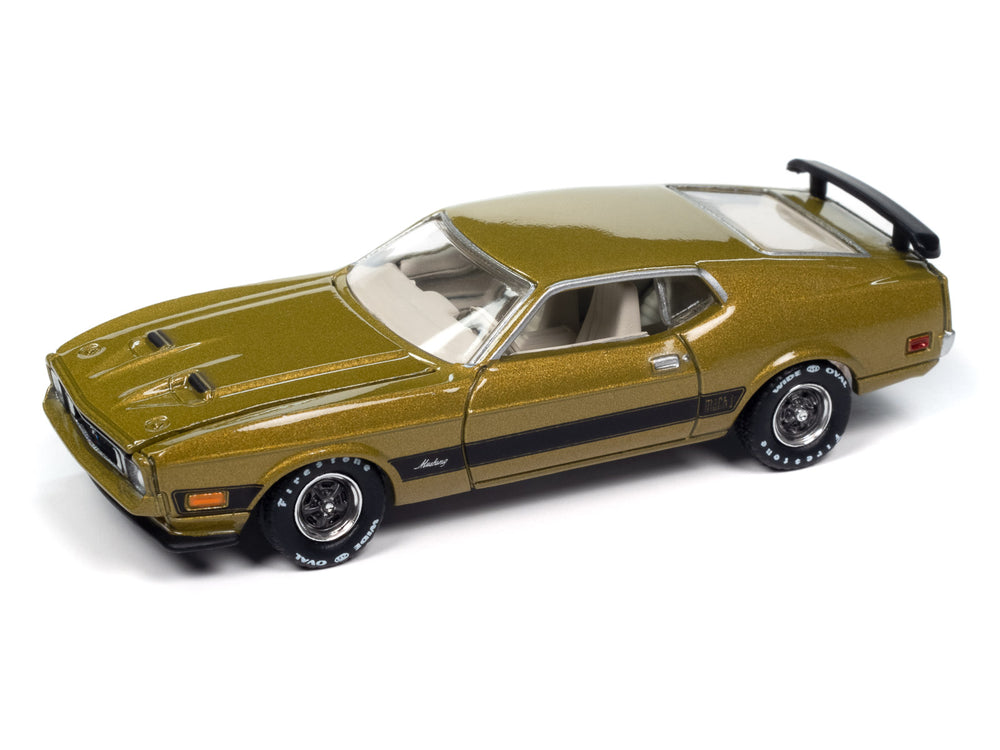 Auto World 1973 Ford Mustang Mach 1 (Bright Green Poly ) 1:64 Diecast