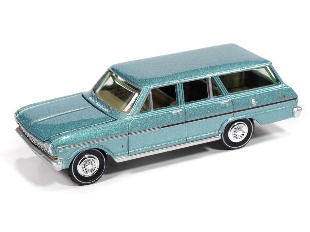 "PRE-ORDER" Auto World 1965 Chevrolet Nova II Wagon (Willow Green) 1:64 Diecast (DUE MARCH 2025)