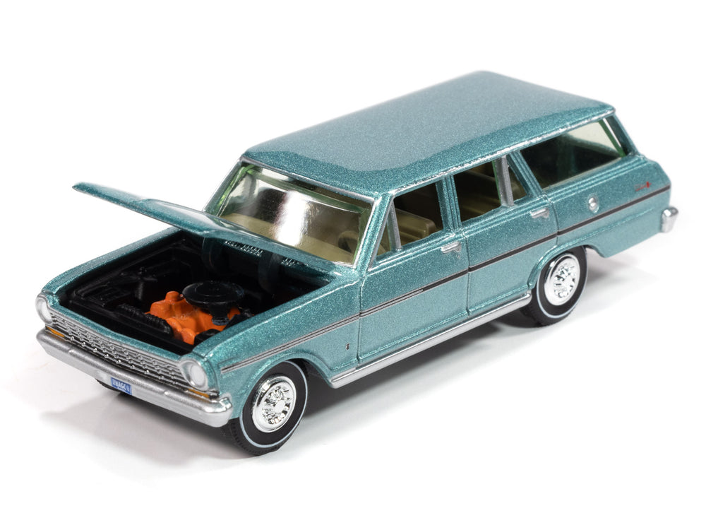 "PRE-ORDER" Auto World 1965 Chevrolet Nova II Wagon (Willow Green) 1:64 Diecast (DUE MARCH 2025)