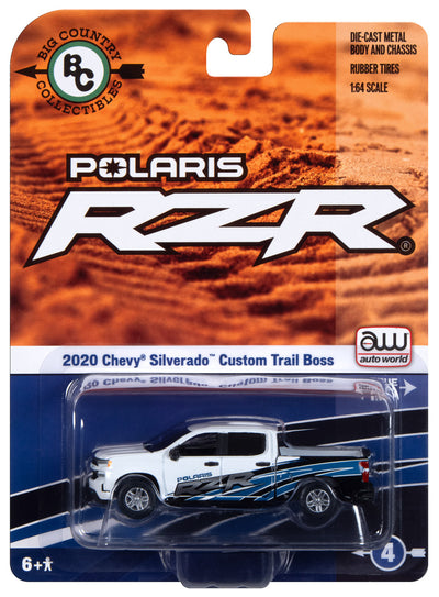 Auto World BCC Polaris 2020 Chevy Silverado Custom Trail Boss Truck 1:64 Diecast