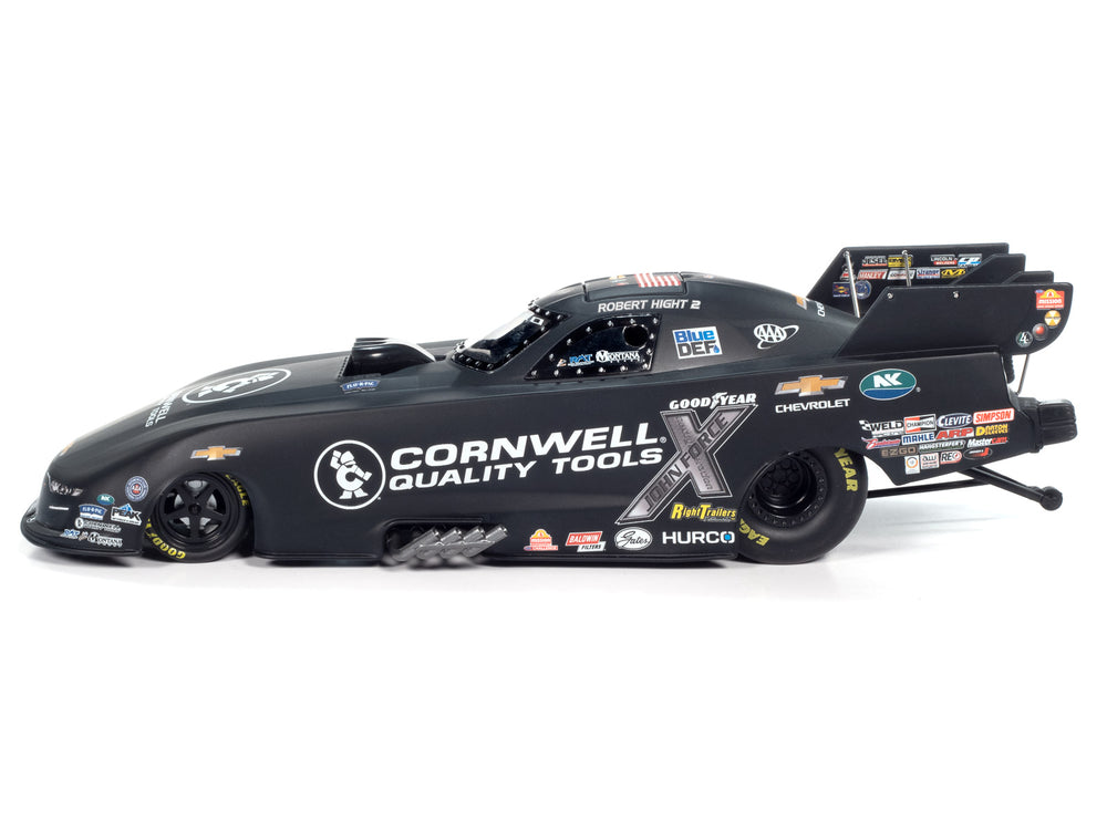 Auto World NHRA 2023 Robert Hight Cornwell Tools Black Funny Car Chevy Camaro 1:24 Scale Diecast