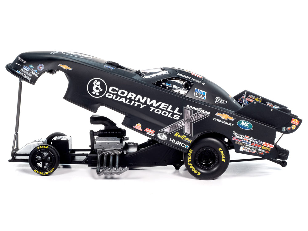 Auto World NHRA 2023 Robert Hight Cornwell Tools Black Funny Car Chevy Camaro 1:24 Scale Diecast