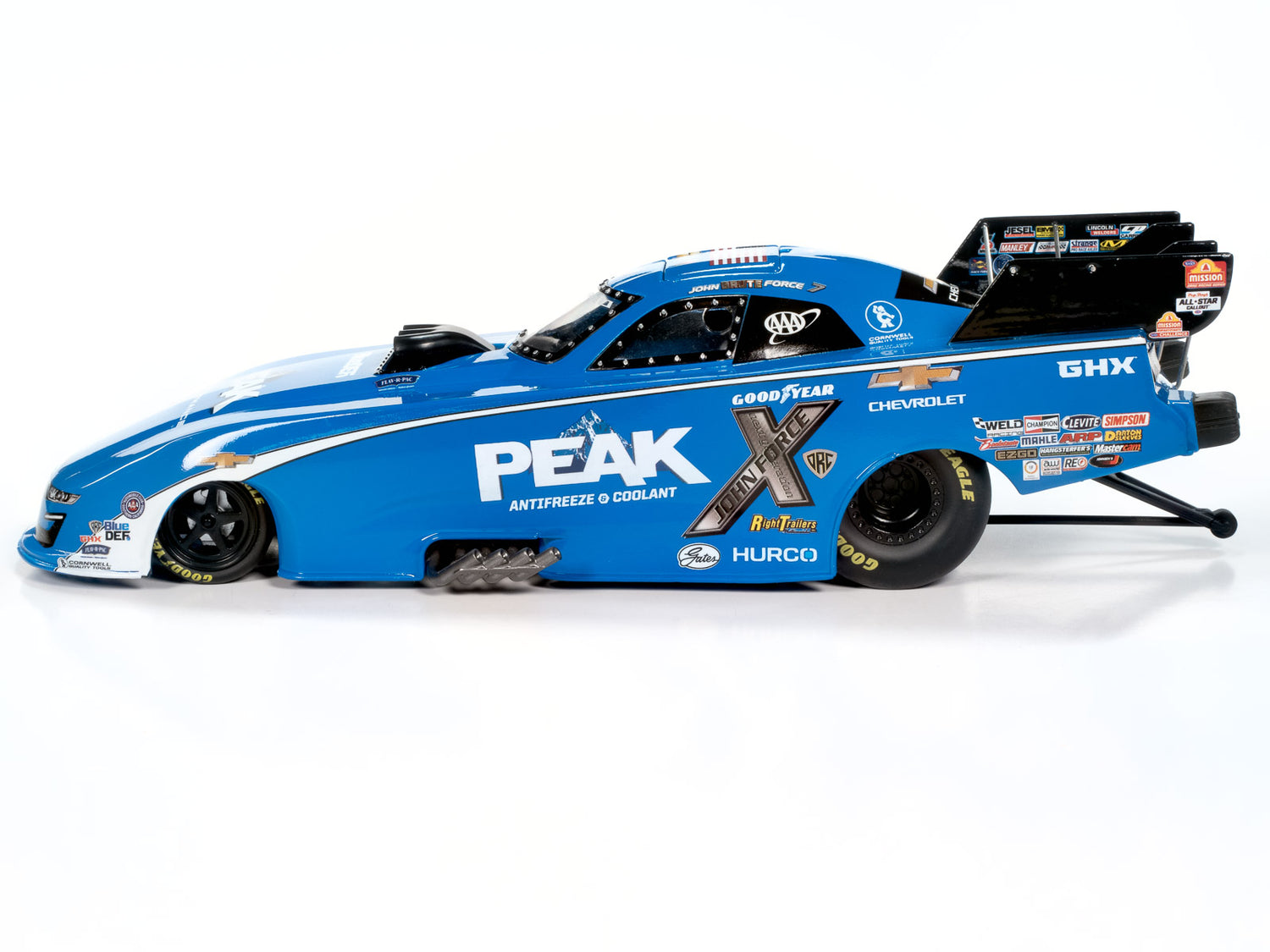 "PRE-ORDER" 2024 John Force Peak Funny Car Chevy Camaro 1:24 Scale Diecast (DUE LATE OCTOBER 2024)