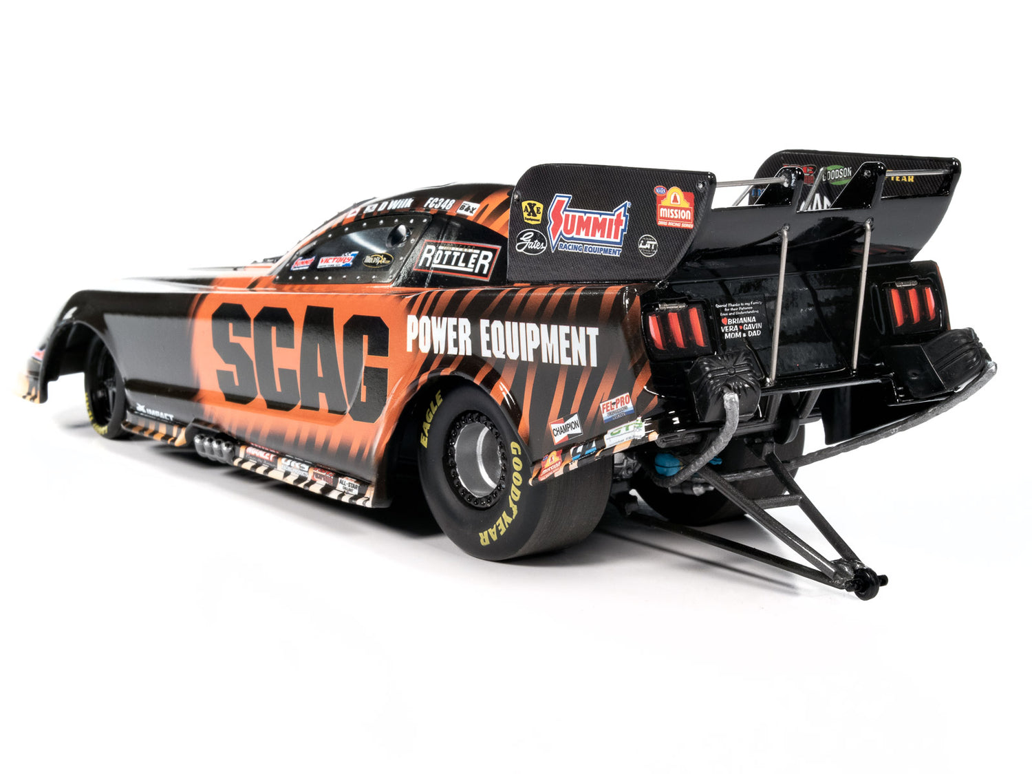 "PRE-ORDER" Auto World 2024 Dan Wilkerson SCAG Funny Car 1:24 Scale Diecast (DUE DECEMBER 2024)