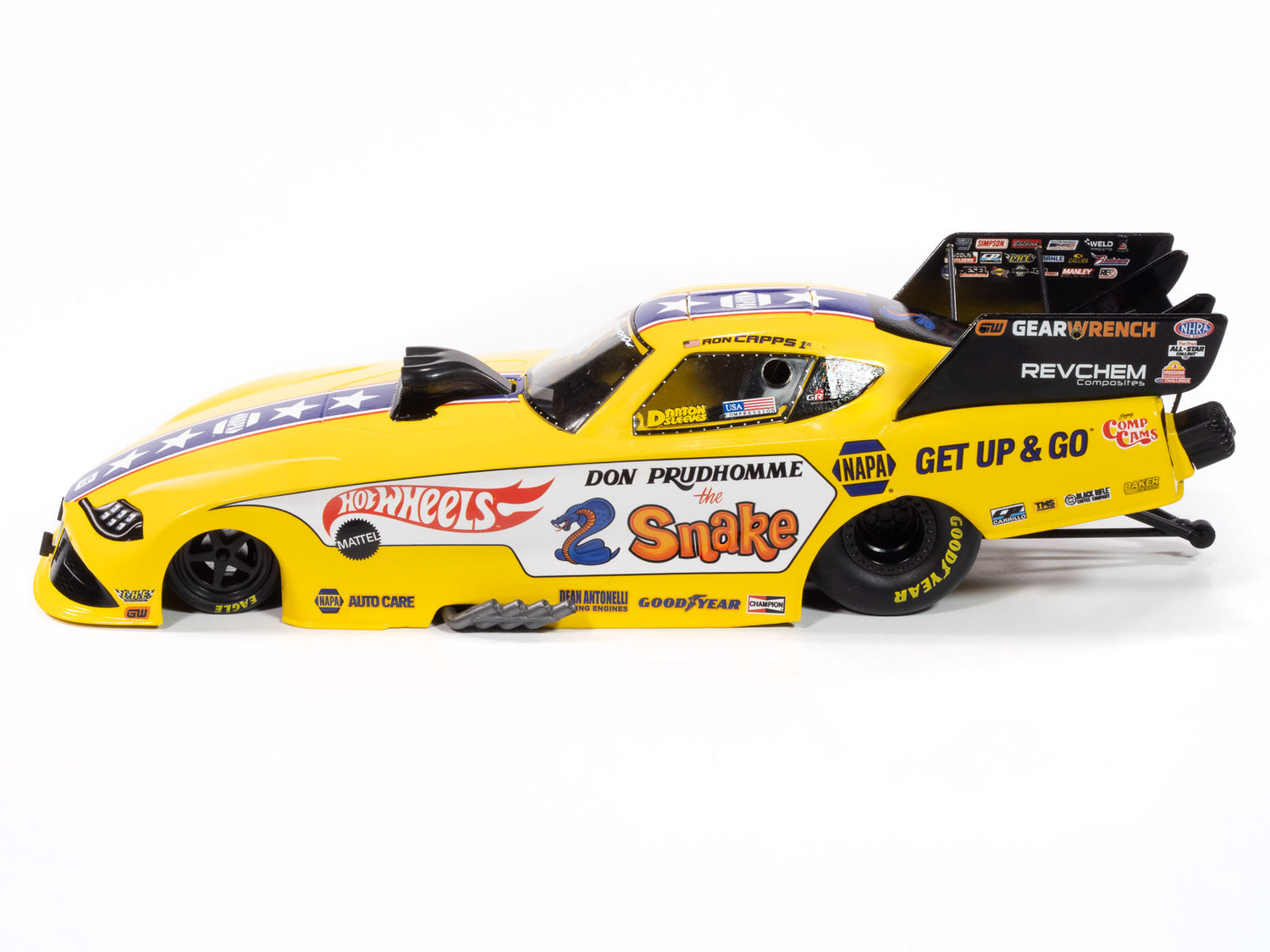 "PRE-ORDER" Auto World 2023 Ron Capps Napa Hot /Wheels/Snake Funny Car Toyota Supra 1:24 Scale Diecast (DUE JANUARY 2025)