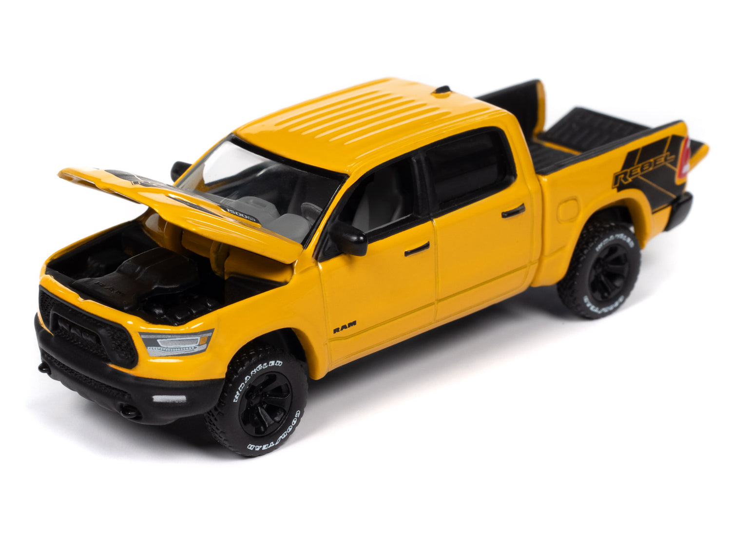 Auto World 2023 Dodge Ram Rebel Havoc Edition (Baja Yellow w/Rebel Graphics) 1:64 Diecast