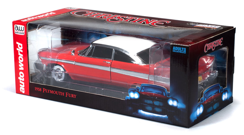 Auto World Christine 1958 Plymouth Fury Night Version 1:18 Scale Diecast