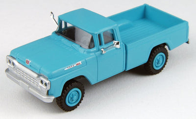 Classic Metal Works 1960 Ford F-100 4x4 Pickup Caribbean Turquoise 1:87 HO Scale