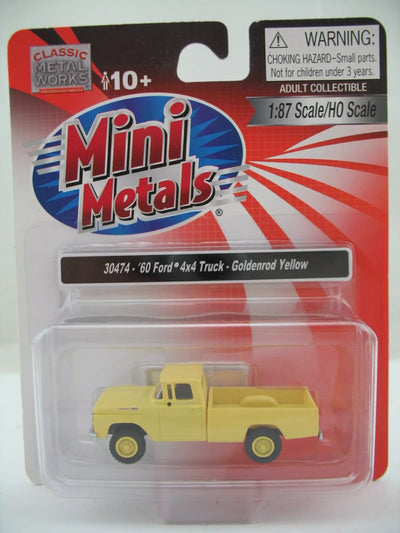 Classic Metal Works 1960 Ford F-100 4x4 Pickup - Yellow 1:87 HO Scale