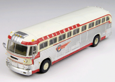 Classic Metal Works GMC PD 4103 Trailways Bus 1:87 HO Scale