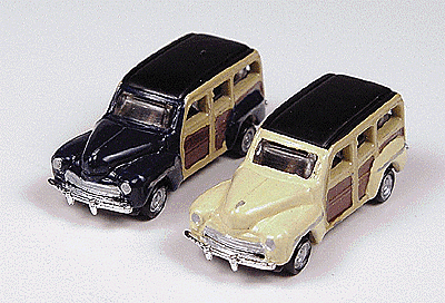 Classic Metal Works 1948 Ford Woody Yellow/Blue (2-Pack) 1:160 N Scale