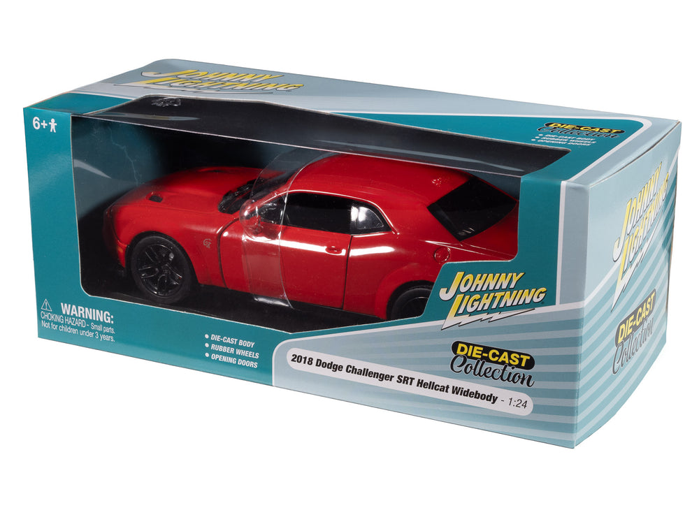 Johnny Lightning 2018 Dodge Challenger SRT Hellcat Widebody (Red) 1:24 Diecast