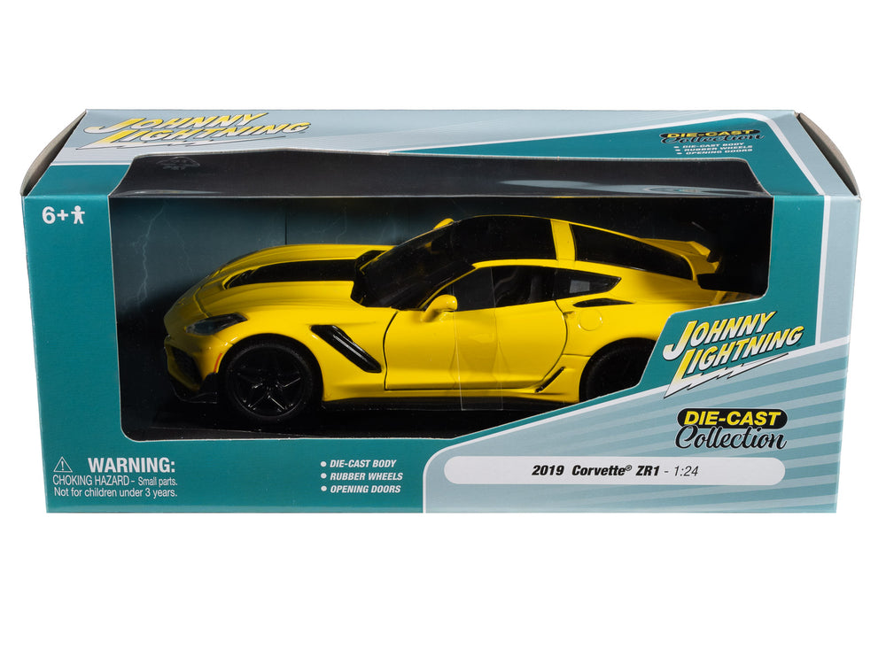 Johnny Lightning 2019 Chevy Corvette ZR1 (Yellow) 1:24 Diecast