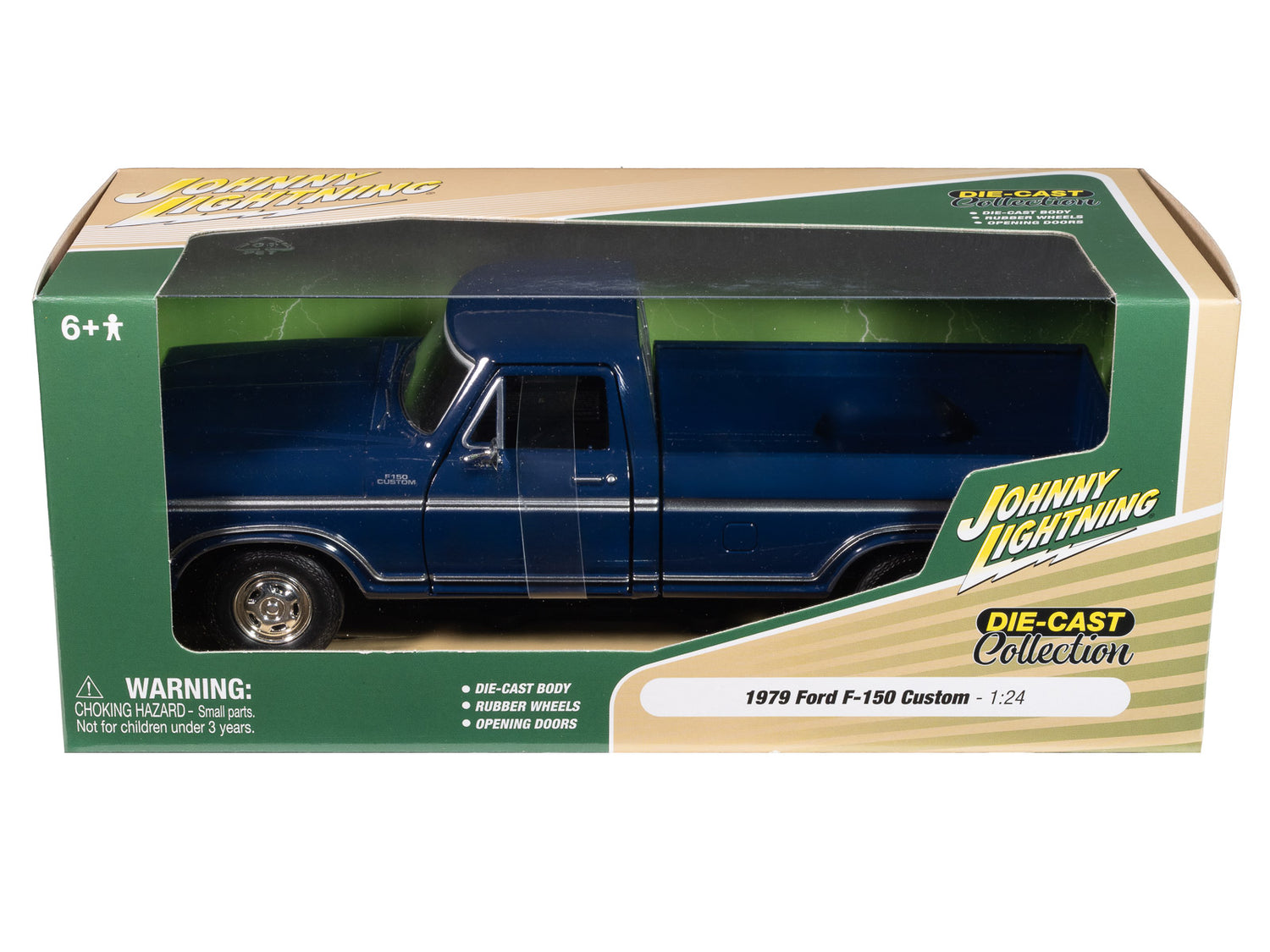 Johnny Lightning 1979 Ford F-150 Custom (Dark Blue Poly) 1:24 Diecast