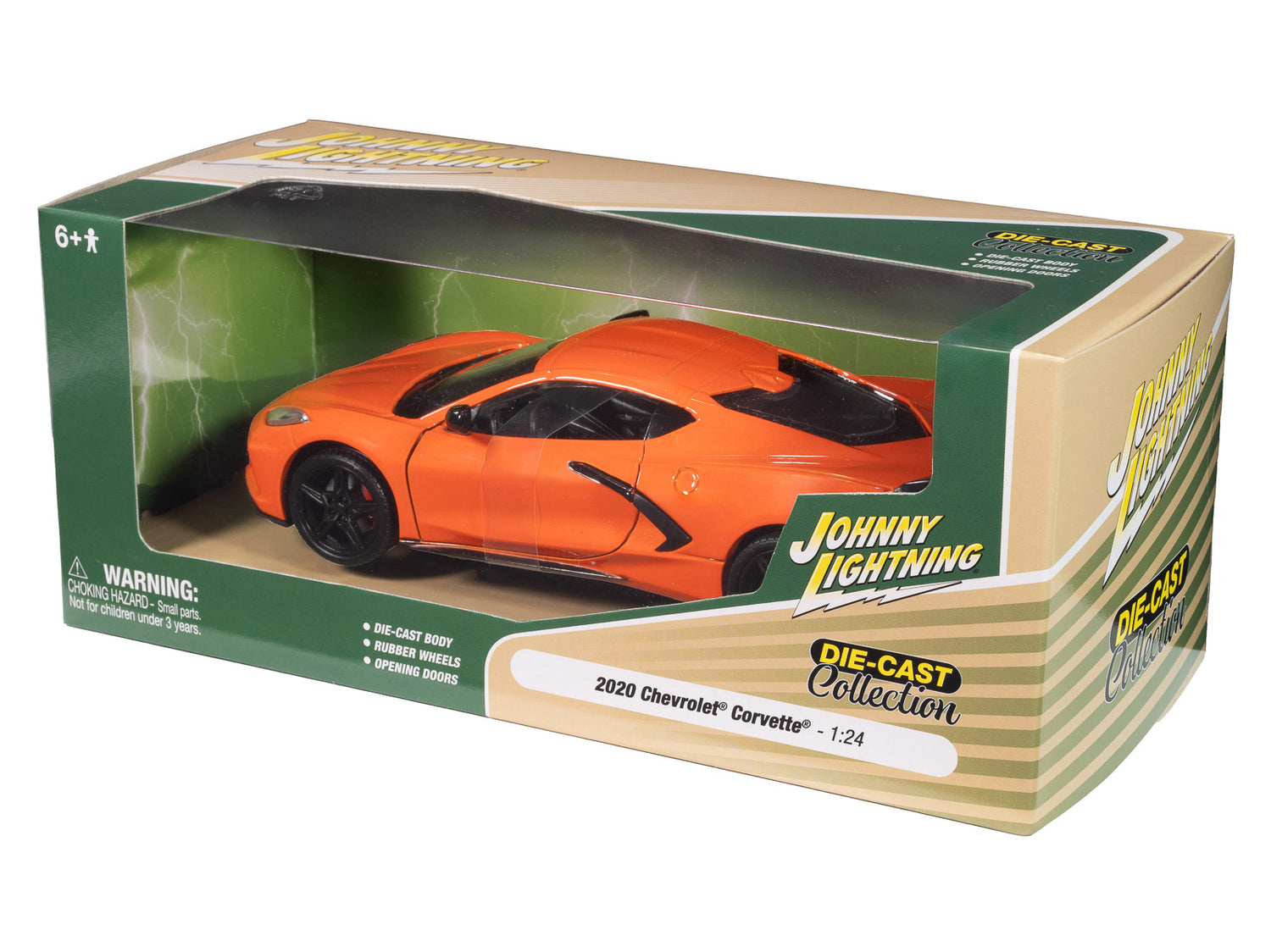 Johnny Lightning 2020 Corvette C8 (Orange) 1:24 Diecast