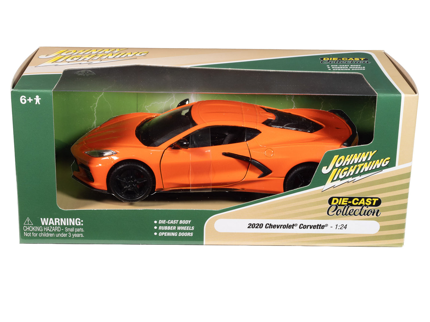 Johnny Lightning 2020 Corvette C8 (Orange) 1:24 Diecast