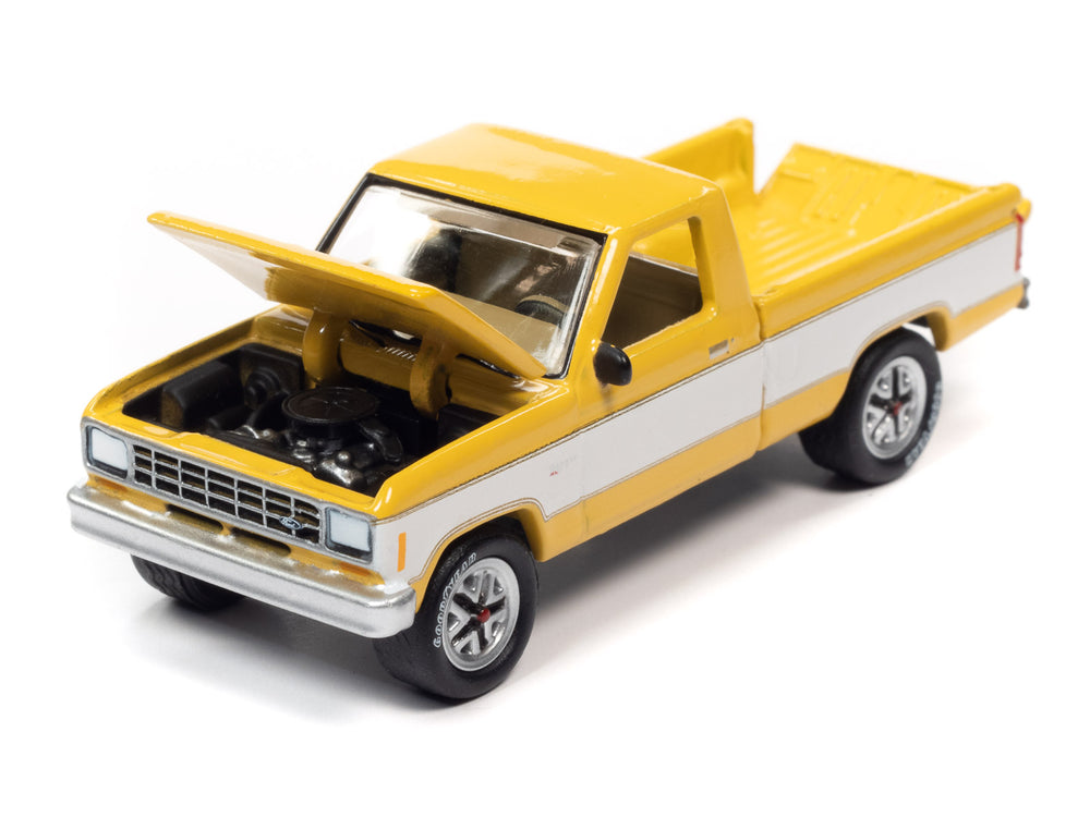 Johnny Lightning Classic Gold 1983 Ford Ranger (Yellow w/White Two-tone) 1:64 Scale Diecast