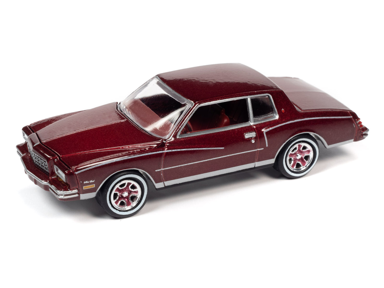 Johnny Lightning Classic Gold 1980 Chevrolet Monte Carlo ( Claret Red Metallic) 1:64 Scale Diecast