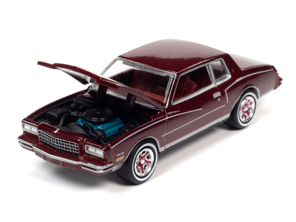 Johnny Lightning Classic Gold 1980 Chevrolet Monte Carlo ( Claret Red Metallic) 1:64 Scale Diecast