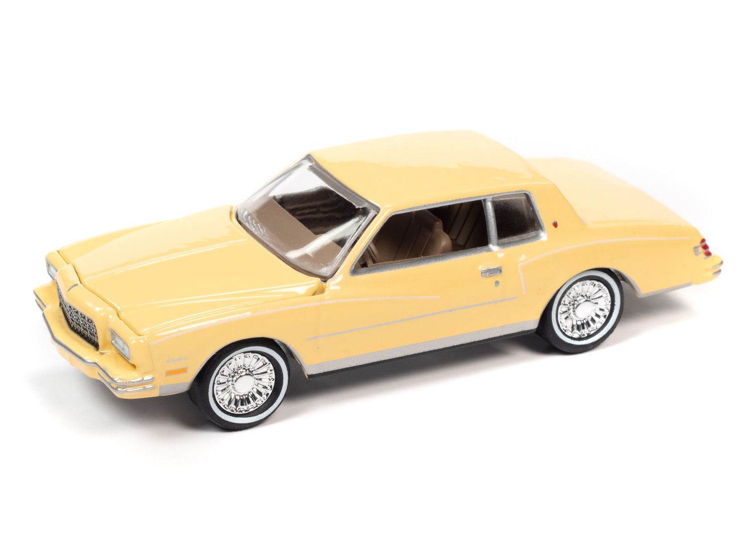 Johnny Lightning Classic Gold 1980 Chevrolet Monte Carlo (Light Yellow) 1:64 Scale Diecast