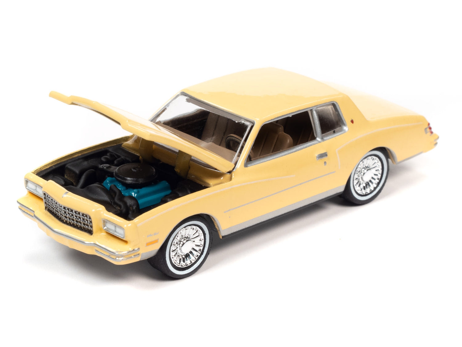 Johnny Lightning Classic Gold 1980 Chevrolet Monte Carlo (Light Yellow) 1:64 Scale Diecast