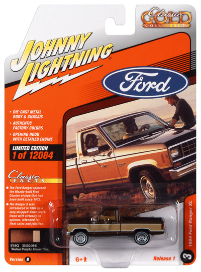 Johnny Lightning Classic Gold 1984 Ford Ranger (Walnut Metallic w/ Desert Tan Sides) 1:64 Scale Diecast