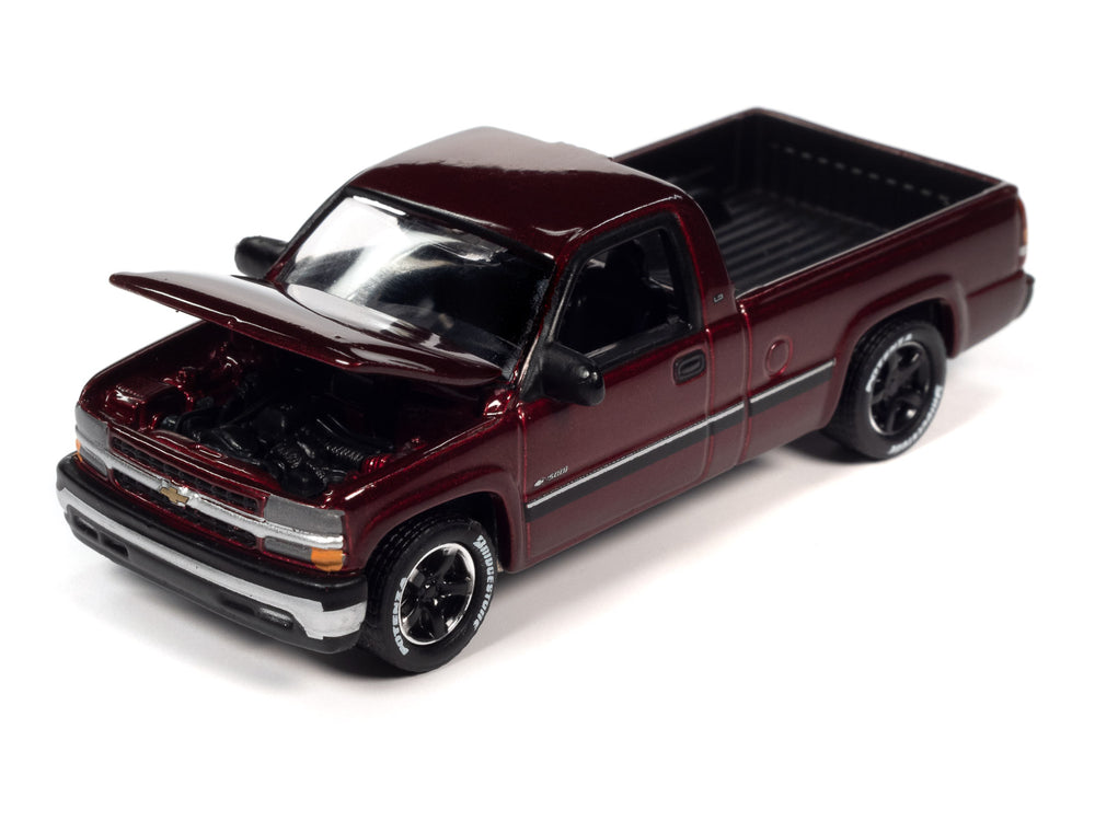 Johnny Lightning Classic Gold 2002 Chevrolet Silverado (Dark Red Metallic) 1:64 Scale Diecast