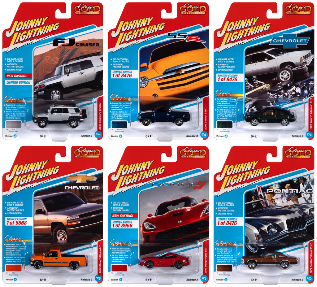 Johnny Lightning Classic Gold 2022 Release 3 Set A (6-Car Set) 1