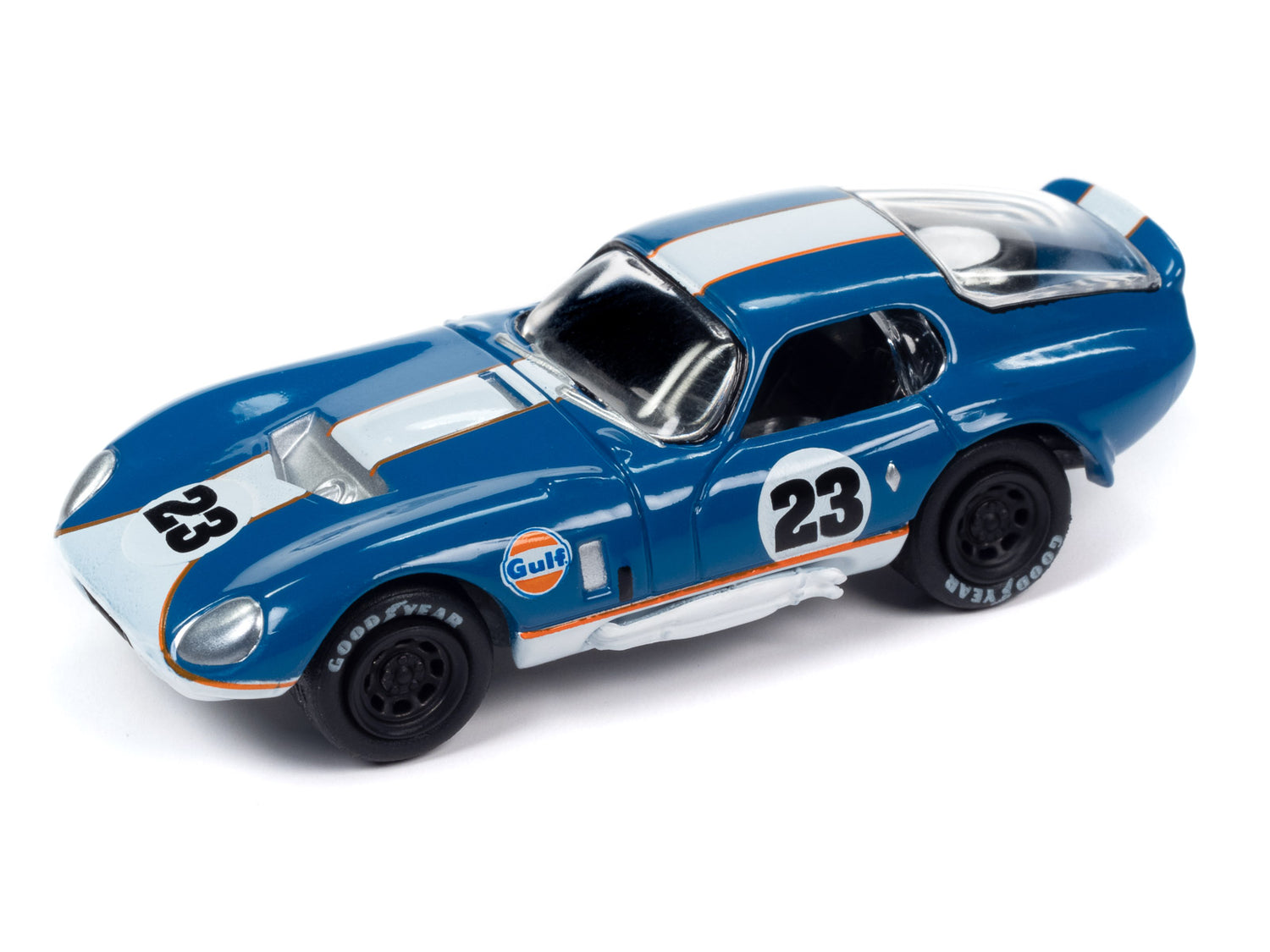 Johnny Lightning Classic Gold 1965 Shelby Daytona Gulf (Dark Blue w/White Stripe) 1:64 Scale Diecast