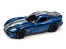 Johnny Lightning 2017 Dodge Viper (Blue Pearl w/ Twin Silver Stripes) with Collector Tin 1:64 Diecast