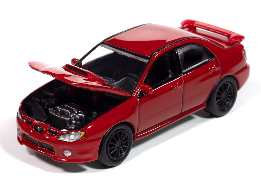 "PRE-ORDER" Johnny Lightning 2006 Subaru WRX (Red) with Collector Tin 1:64 Diecast (DUE JANUARY 2025)