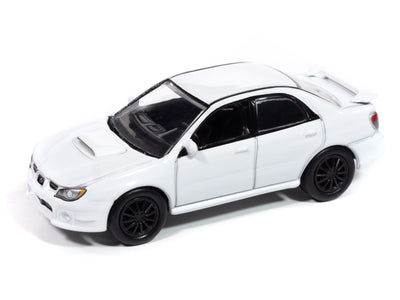 "PRE-ORDER" Johnny Lightning 2006 Subaru WRX (Pure White) with Collector Tin 1:64 Diecast (DUE JANUARY 2025)