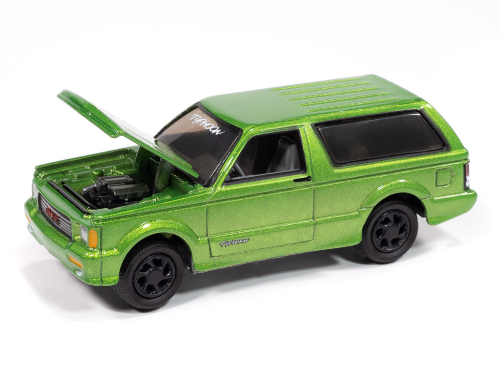 "PRE-ORDER" Johnny Lightning 1992 GMC Typhoon (Custom HOK Metallic Green) with Collector Tin 1:64 Diecast (DUE APRIL 2025)