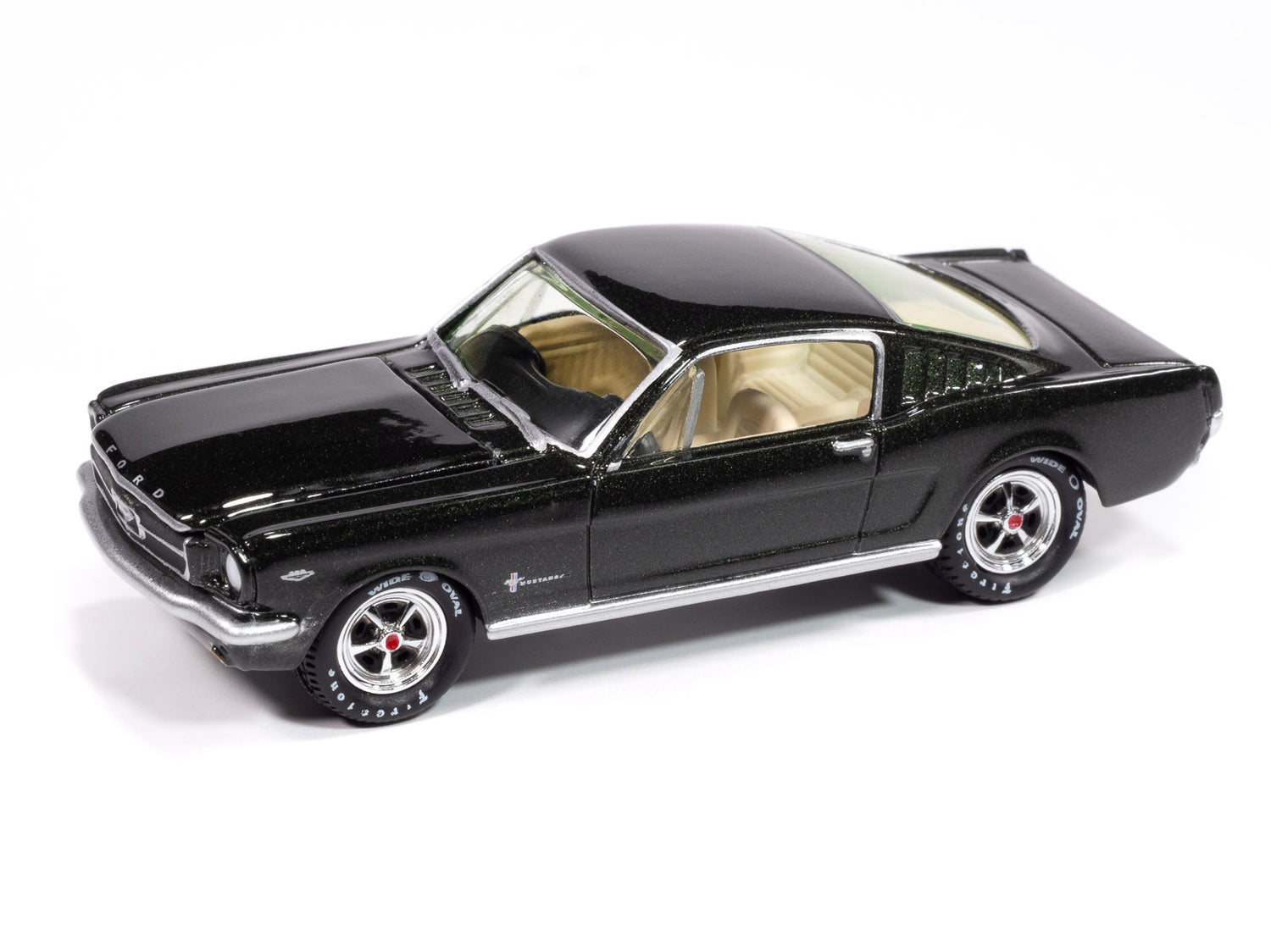 "PRE-ORDER" Johnny Lightning 1965 Ford Mustang Fastback (Ivy Green) with Collector Tin 1:64 Diecast (DUE APRIL 2025)