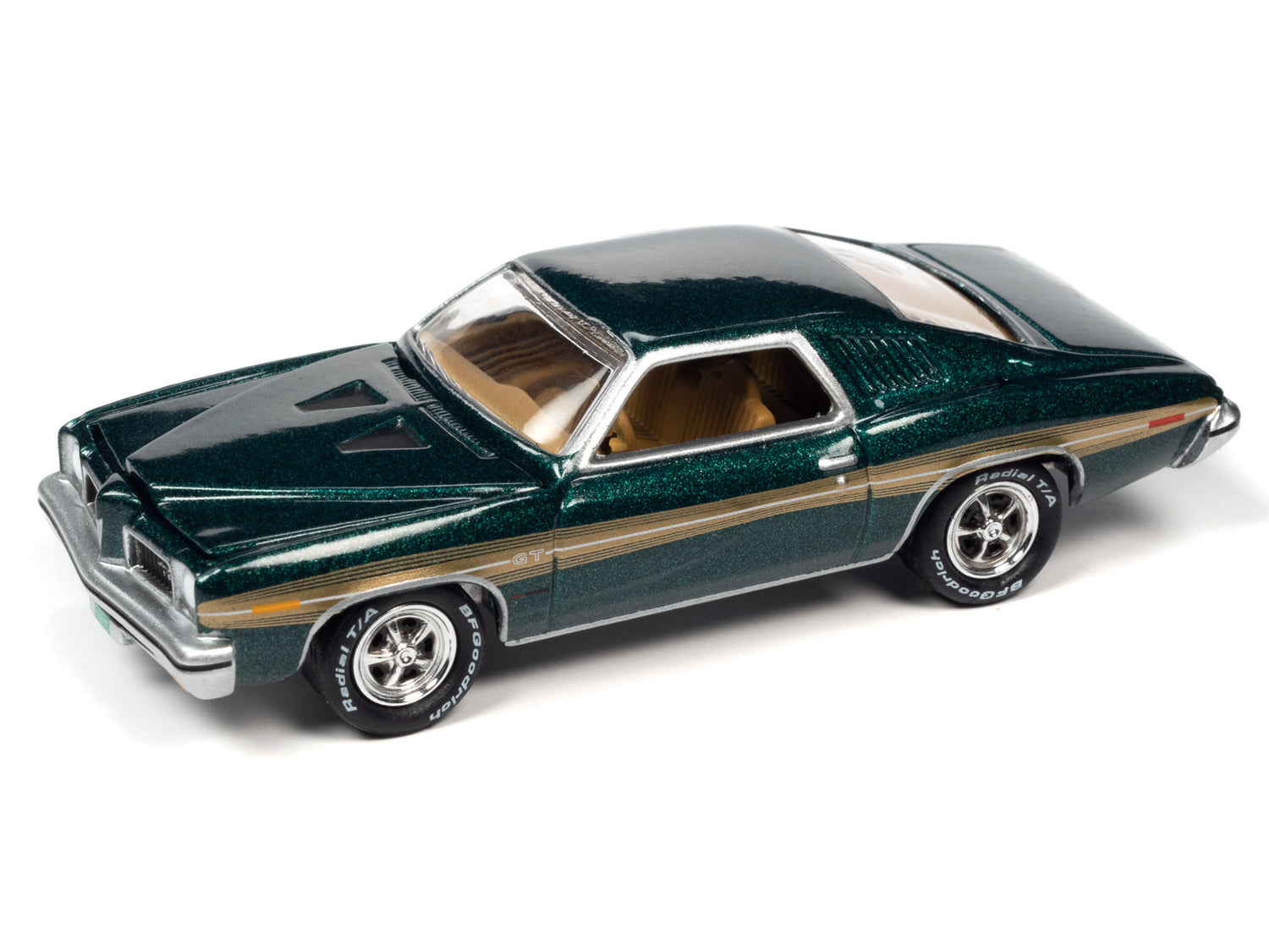 Johnny Lightning Muscle Car 1973 Pontiac Lemans GT (Verdant Green Poly) 1:64 Diecast