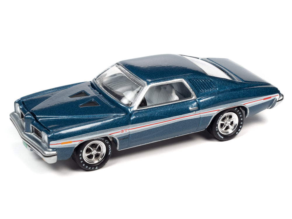 Johnny Lightning Muscle Car 1973 Pontiac Lemans GT (Porcelain Blue Poly) 1:64 Diecast