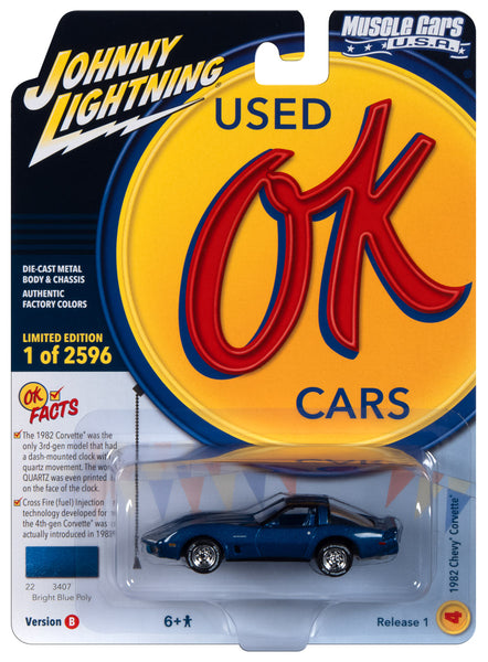 Johnny Lightning Muscle Cars 1982 Chevrolet Corvette (Bright Blue