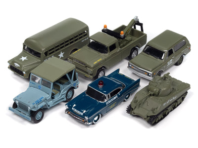 "PRE-ORDER" Johnny Lightning Military 2024 Release 2 Set B (6-Piece Sealed Case) Diecast (DUE JANUARY 2025)