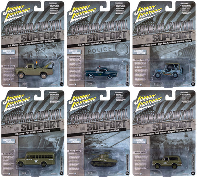 Johnny Lightning Military 2024 Release 2 Set B (6-Piece Sealed Case) Diecast