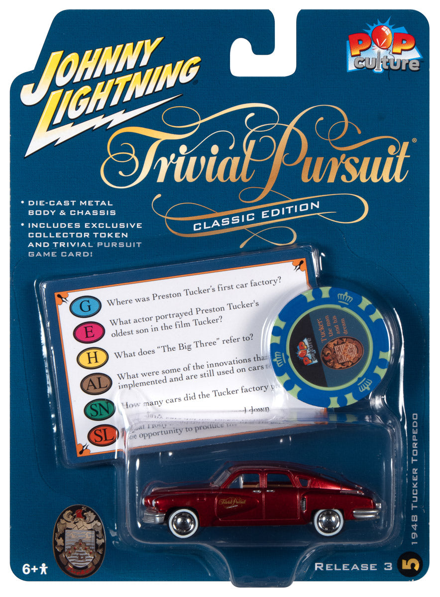 Johnny Lightning Trivial Pursuit 1948 Tucker Torpedo 1:64 Scale Diecast