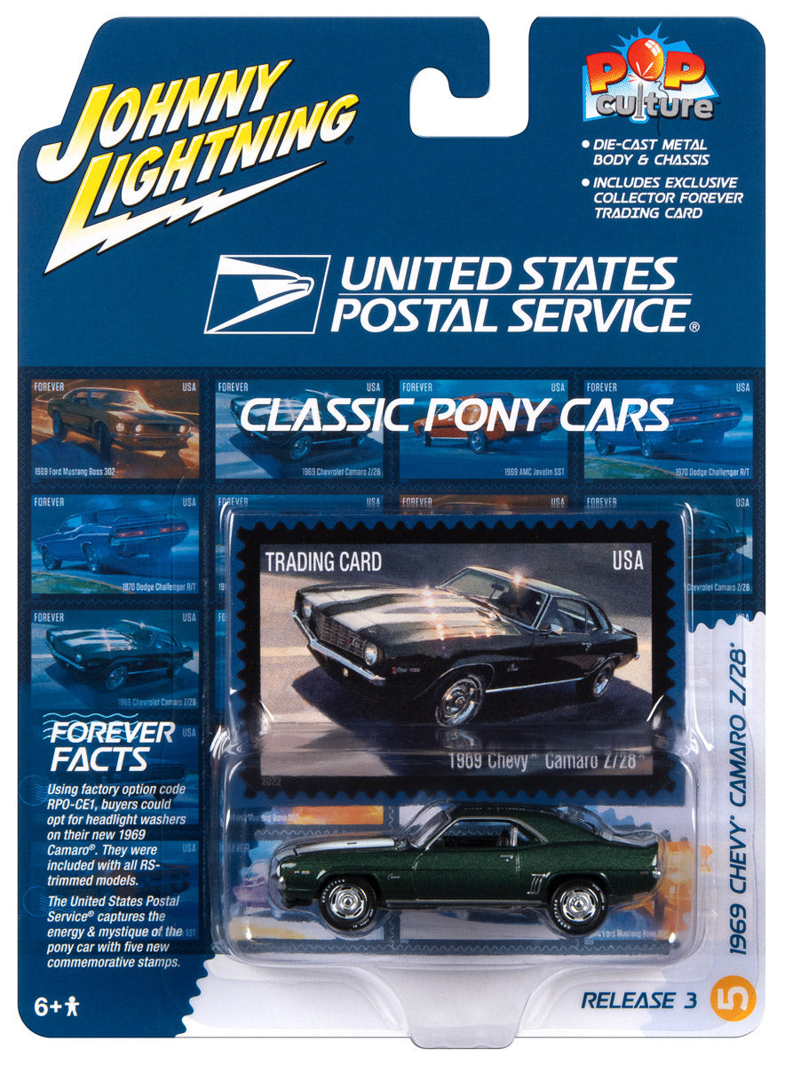 Johnny Lightning USPS 1969 Chevrolet Camaro Z/28 1:64 Scale Diecast