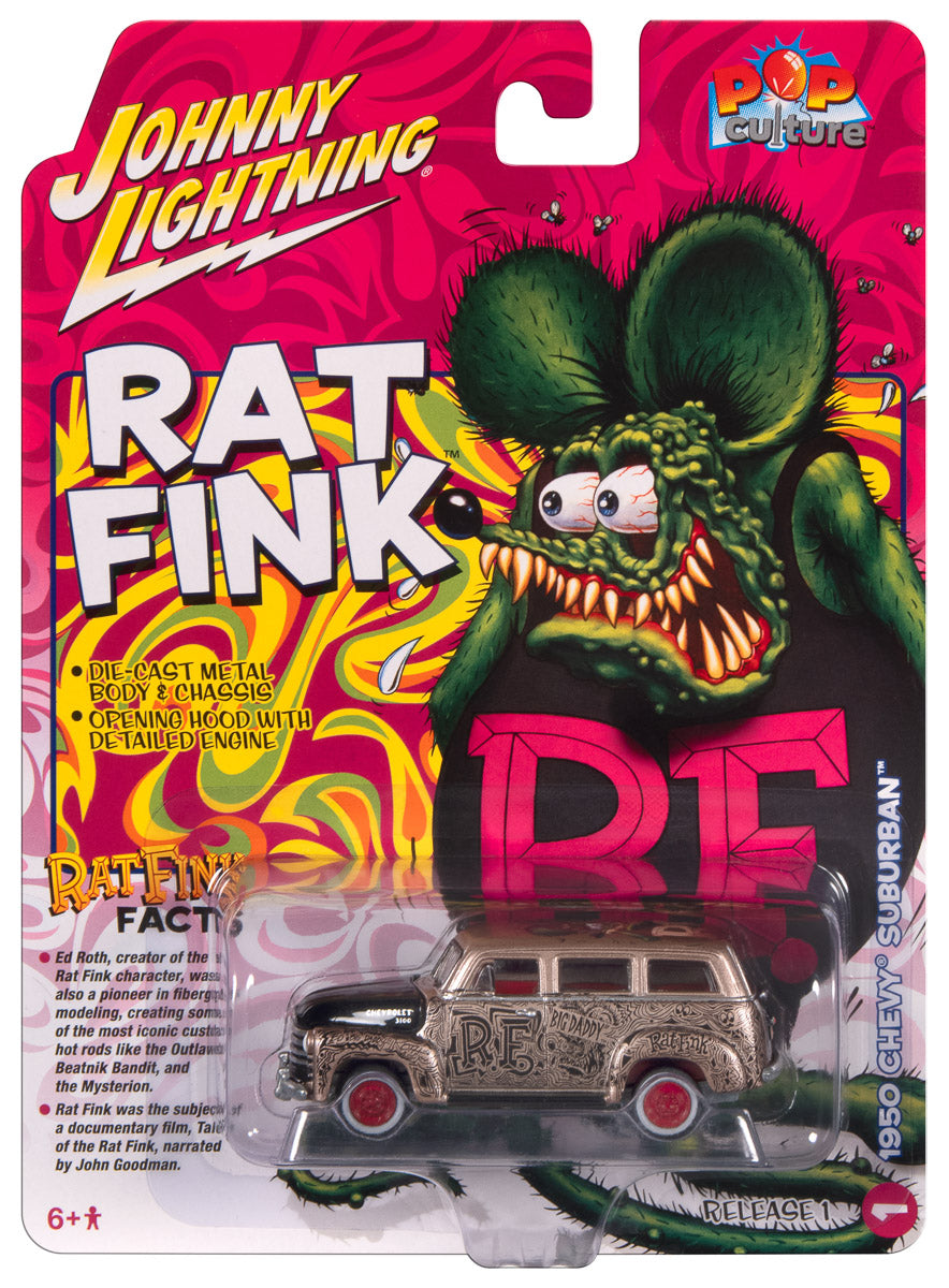 Johnny Lightning Rat Fink 1950 Chevy Suburban 1:64 Scale Diecast (JLPC014)